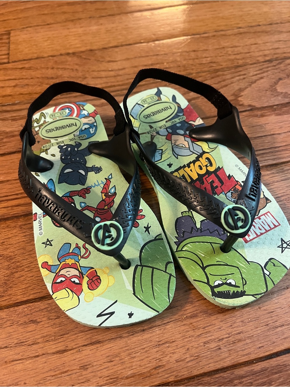 Havaianas Kids Marvel Avengers Green & Black Sandals